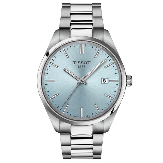Tissot PR100 Men's Ice Blue Dial Stainless Steel Bracelet Watch