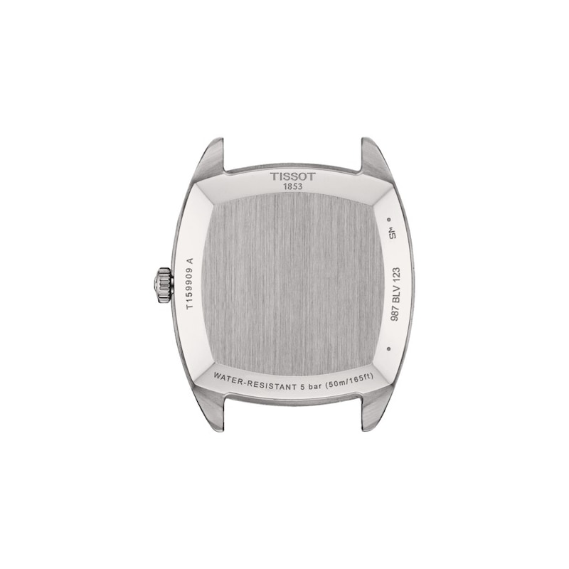 Main Image 3 of Tissot Stylist Silver Dial Brown Leather Strap Watch