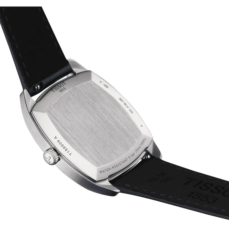 Main Image 5 of Tissot Stylist Two Tone Dial Blue Leather Strap Watch