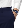 Thumbnail Image 7 of Tissot Stylist Two Tone Dial Blue Leather Strap Watch
