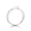 Thumbnail Image 3 of Sterling Silver Double Pearl & Cubic Zirconia Ring