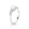Thumbnail Image 2 of Sterling Silver Pearl & Cubic Zirconia Twist Ring