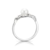 Thumbnail Image 3 of Sterling Silver Pearl & Cubic Zirconia Twist Ring