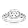 Thumbnail Image 1 of Sterling Silver Created White Sapphire Cushion Ring