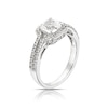Thumbnail Image 2 of Sterling Silver Created White Sapphire Cushion Ring