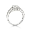 Thumbnail Image 3 of Sterling Silver Created White Sapphire Cushion Ring