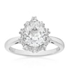 Thumbnail Image 1 of Sterling Silver Created White Sapphire Vintage Pear Ring