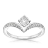 Thumbnail Image 1 of 9ct White Gold 0.33ct Diamond V-Shape Ring