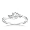 Thumbnail Image 1 of 9ct White Gold 0.25ct Diamond Twist Illusion Solitaire Ring