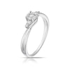 Thumbnail Image 2 of 9ct White Gold 0.25ct Diamond Twist Illusion Solitaire Ring