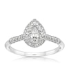 Thumbnail Image 1 of 9ct White Gold 0.50ct Diamond Double Halo Pear Ring