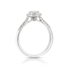 Thumbnail Image 3 of 9ct White Gold 0.50ct Diamond Double Halo Pear Ring