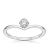 Thumbnail Image 1 of 9ct White Gold 0.25ct Diamond V-Shape Solitaire Ring