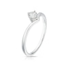 Thumbnail Image 2 of 9ct White Gold 0.25ct Diamond V-Shape Solitaire Ring