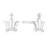 Thumbnail Image 1 of Children's Sterling Silver Diamond Crown Stud Earrings