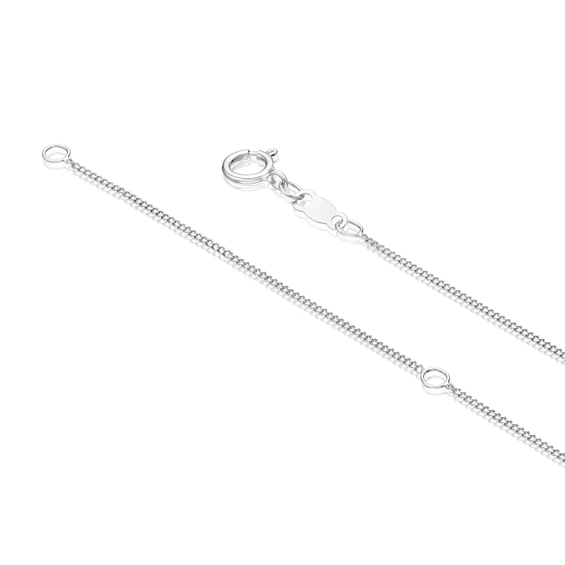 Main Image 3 of Children's Sterling Silver Diamond Butterfly Pendant 14+2" Necklace