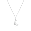 Thumbnail Image 1 of Children's Sterling Silver Diamond Moon & Star Pendant 14+2" Necklace
