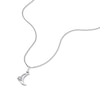 Thumbnail Image 2 of Children's Sterling Silver Diamond Moon & Star Pendant 14+2" Necklace