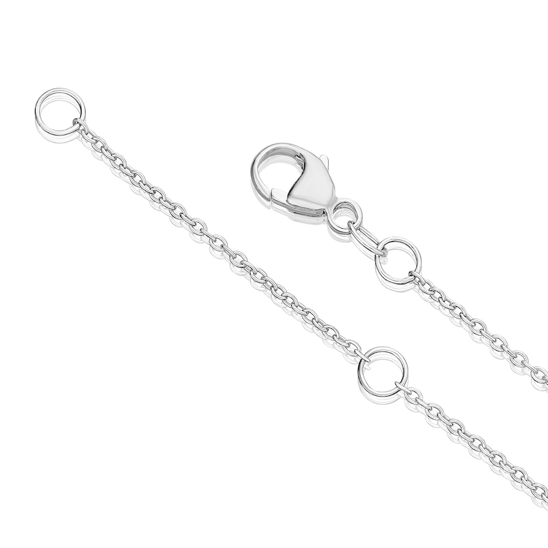 Main Image 3 of Children's Sterling Silver Diamond Moon & Star 5+1" Bracelet