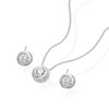 Thumbnail Image 2 of Sterling Silver Cubic Zirconia Swirl Pendant & Stud Earrings Set