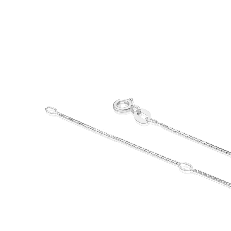 Main Image 3 of Sterling Silver Cubic Zirconia Swirl Pendant & Stud Earrings Set