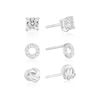 Thumbnail Image 1 of Sterling Silver Cubic Zirconia 3 Set Of Stud Earrings