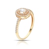 Thumbnail Image 2 of 9ct Yellow Gold Cubic Zirconia Double Halo Oval Ring