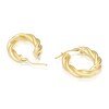 Thumbnail Image 2 of 9ct Yellow Gold Twisted Oval Hoop Earrings