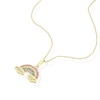 Thumbnail Image 2 of 9ct Yellow Gold Rainbow Pendant 16+2" Necklace