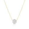 Thumbnail Image 1 of 9ct Yellow Gold Crystal Ball Pendant 16+2" Necklace