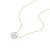 Thumbnail Image 2 of 9ct Yellow Gold Crystal Ball Pendant 16+2" Necklace