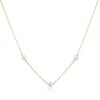 Thumbnail Image 1 of 9ct Yellow Gold 3 Station Cubic Zirconia 18" Chain