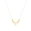 Thumbnail Image 1 of 9ct Yellow Gold Cubic Zirconia & Heart Drop Pendant 18" Chain