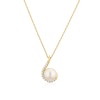 Thumbnail Image 1 of 9ct Yellow Gold Pearl & Cubic Zirconia Pendant 16+2" Necklace