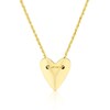 Thumbnail Image 1 of 9ct Yellow Gold Puff Heart 18" Necklace