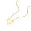 Thumbnail Image 2 of 9ct Yellow Gold Puff Heart 18" Necklace