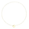 Thumbnail Image 2 of 9ct Yellow Gold Puff Heart T-Bar 18" Necklace