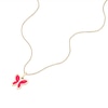 Thumbnail Image 2 of Children's 9ct Yellow Gold Butterfly Enamel Pendant 14+2" Necklace