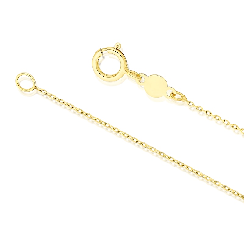 Main Image 3 of Children's 9ct Yellow Gold Paw Print Pendant 14+1" Necklace