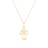 Thumbnail Image 1 of Children's 9ct Yellow Gold Angel Pendant 14+2" Necklace