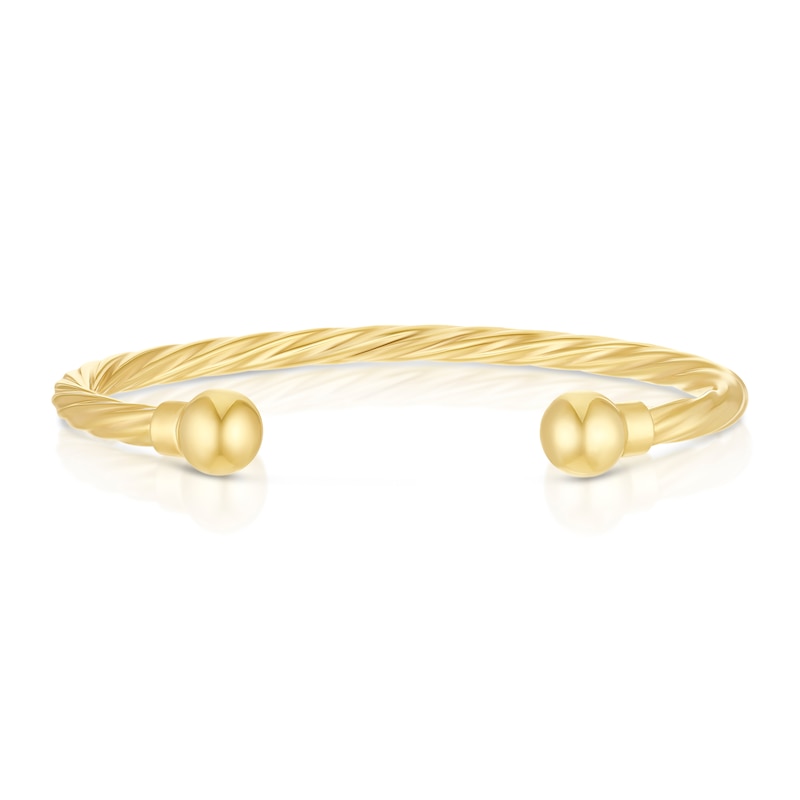 Main Image 3 of Children's 9ct Yellow Gold Twist Torque Bangle