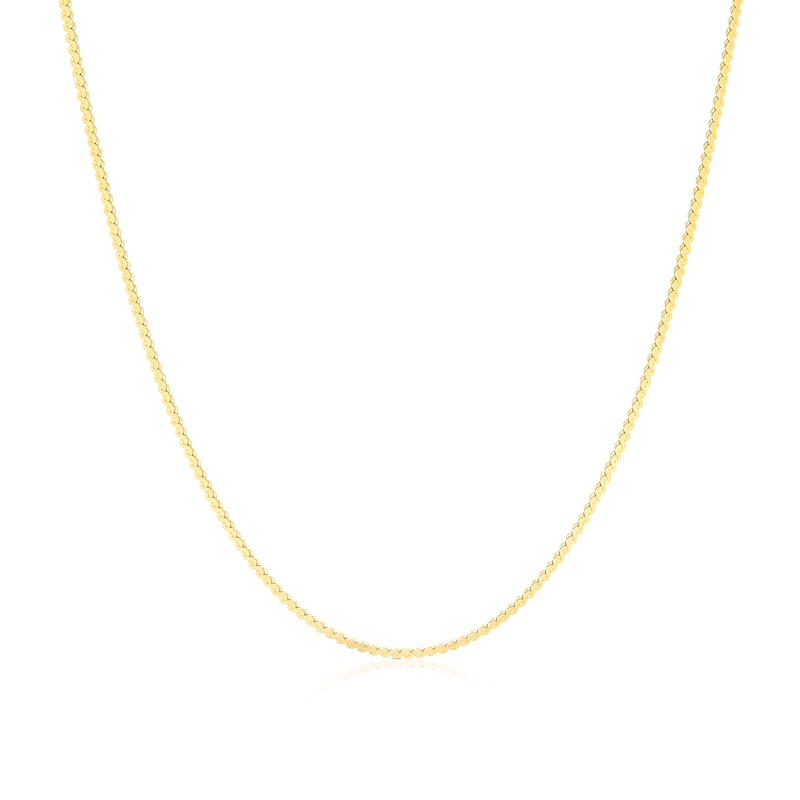 Main Image 1 of 9ct Yellow Gold 50 Gauge 18" Serpentina Chain