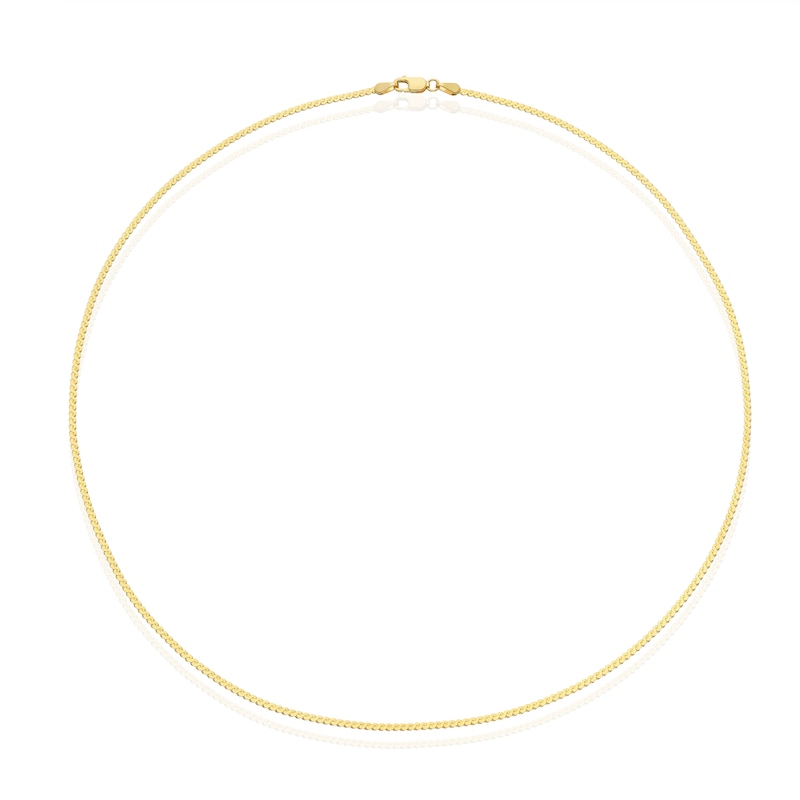 Main Image 2 of 9ct Yellow Gold 50 Gauge 18" Serpentina Chain