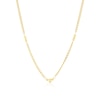 Thumbnail Image 1 of 9ct Yellow Gold Ball Station 18" Curb Chain