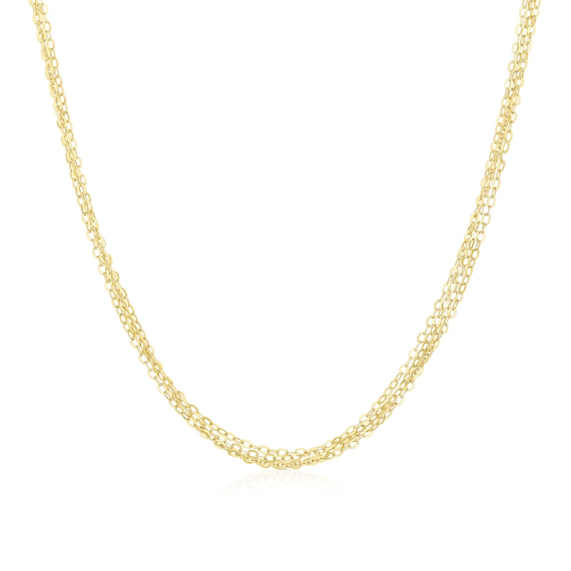 Main Image 1 of 9ct Yellow Gold Four Layer 18" Chain