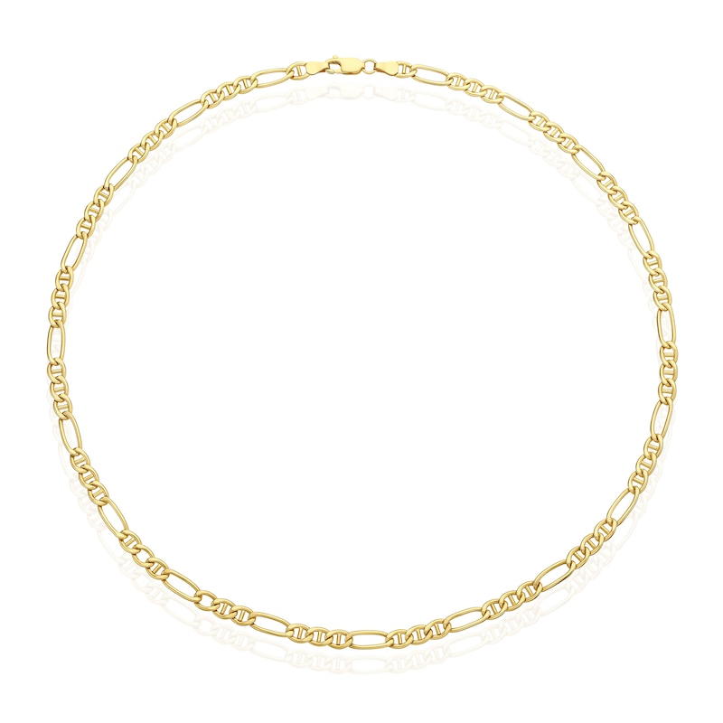 Main Image 2 of 9ct Yellow Gold Men's Figaro & Anchor 20" Chain