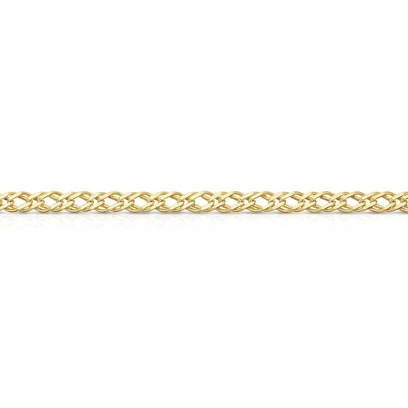 Main Image 2 of 9ct Yellow Gold Double Curb 7.5" Bracelet