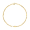 Thumbnail Image 1 of 9ct Yellow Gold Ball Station Curb 7.5" Bracelet