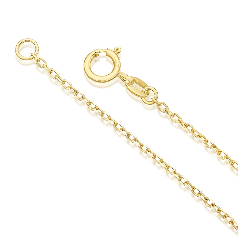 Main Image 3 of 9ct Yellow Gold 3 Station Cubic Zirconia 7.5" Chain Bracelet