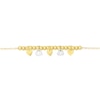 Thumbnail Image 2 of 9ct Yellow Gold Heart Drop Cubic Zirconia 7" Bracelet